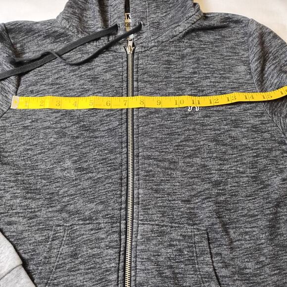 PINK Victoria Secret Heather Gray Zip Up Hoodie, M - Picture 7 of 12